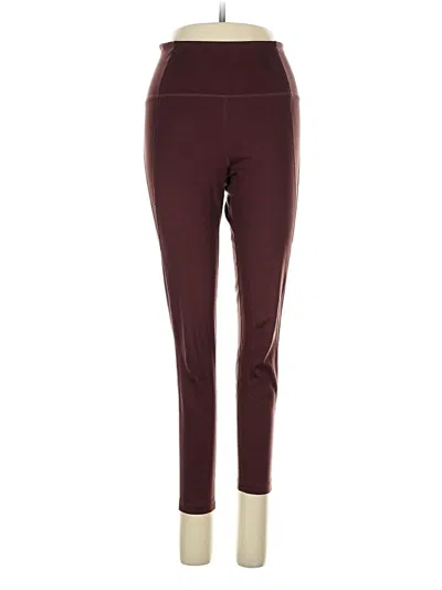 Pre-owned Girlfriend Collective Active Pants In Burgundy