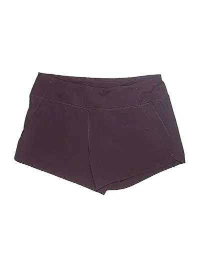 Pre-owned Crz Yoga Athletic Shorts In Burgundy