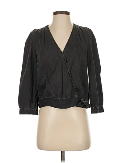 Pre-owned Madewell 3/4 Sleeve Blouse In Gray