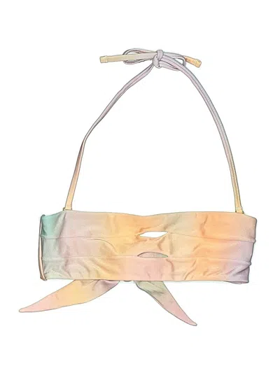 Pre-owned Pq Swimsuit Top Gold Swimwear