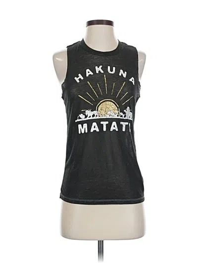 Pre-owned Disney Tank Top Black Halter Neckline Tops