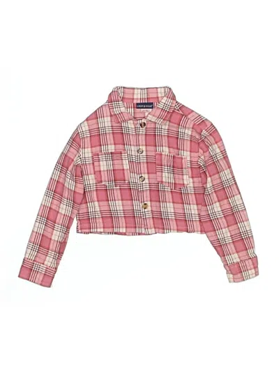 Pre-owned Andy & Evan Kids' Long Sleeve Button Down Shirt In Red