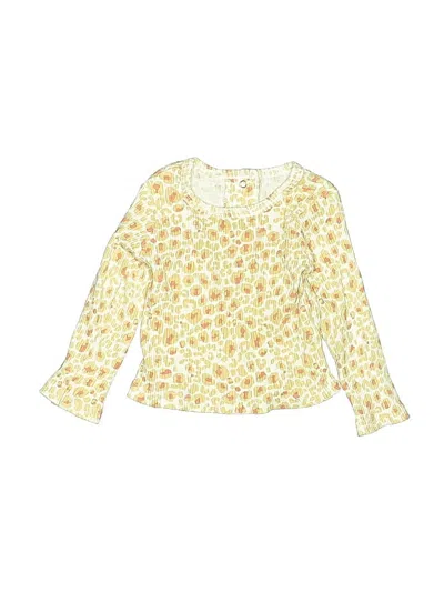 Pre-owned Rz Rachel Zoe Kids' Long Sleeve T-shirt In Yellow