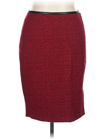 Pre-owned The Limited Outlet Formal Skirt In Burgundy