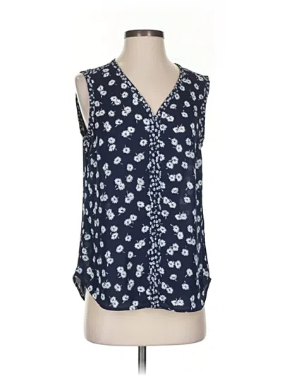 Pre-owned Talbots Sleeveless Blouse In Blue
