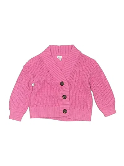 Pre-owned Baby Gap Kids' Cardigan Sweater In Pink