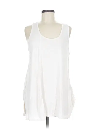 Pre-owned Athleta Sleeveless T-shirt In White