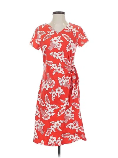 Pre-owned Lands' End Casual Dress In Red