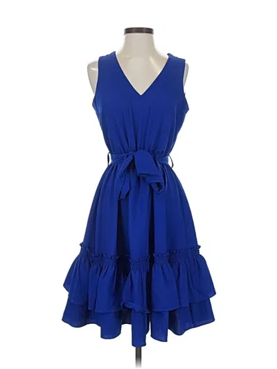 Pre-owned Calvin Klein Cocktail Dress In Blue