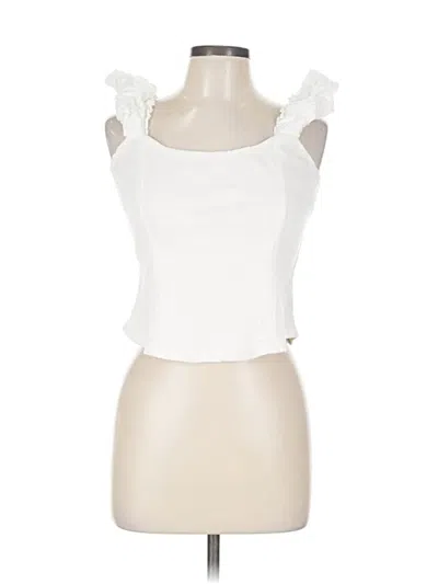 Pre-owned By Anthropologie Tank Top White Sweetheart Neckline Tops