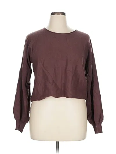 Pre-owned Anrabess 3/4 Sleeve T-shirt In Brown