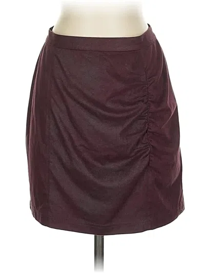 Pre-owned Free People Casual Skirt In Burgundy