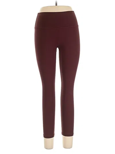 Pre-owned Athleta Active Pants In Burgundy