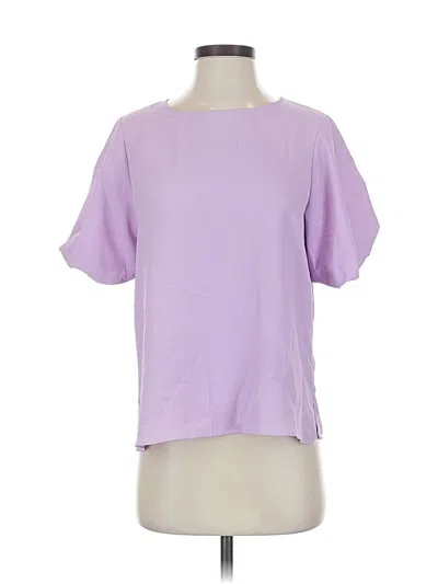 Pre-owned Vince Camuto Short Sleeve Top Purple Crew Neck Tops