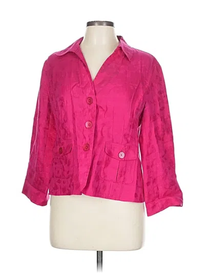 Pre-owned Jones New York Collection Blazer Jacket In Pink