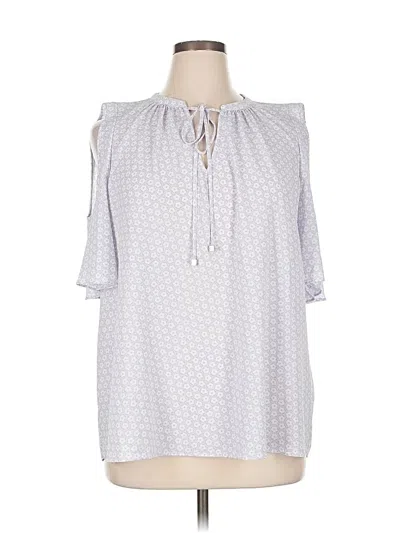 Pre-owned Michael Michael Kors 3/4 Sleeve Blouse In Gray