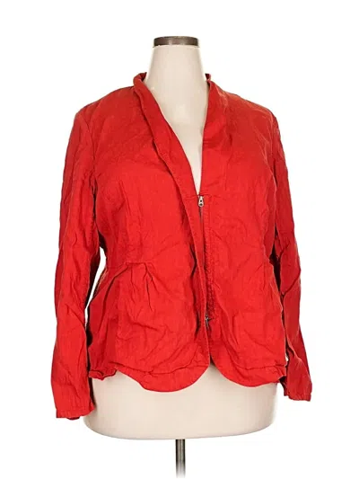 Pre-owned Eileen Fisher Jacket In Red