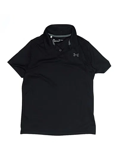 Pre-owned Under Armour Kids' Short Sleeve Polo Shirt In Black