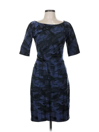 Pre-owned Lela Rose Cocktail Dress In Blue