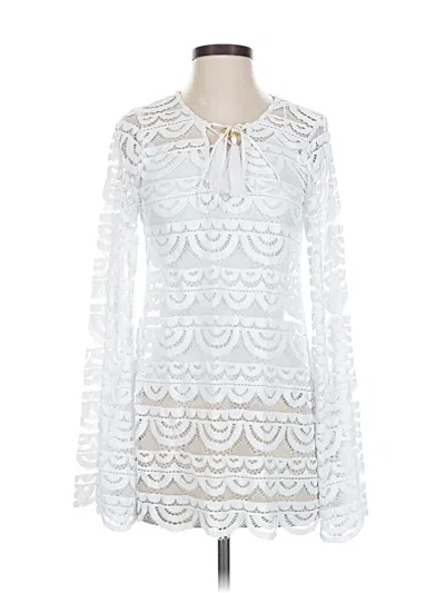 Pre-owned Pq Long Sleeve Blouse In White