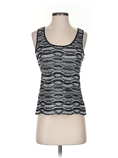 Pre-owned St. John Collection By Marie Gray Sleeveless Top Black Scoop Neck Tops