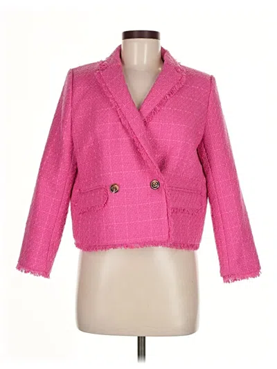 Pre-owned Ann Taylor Blazer Jacket In Pink