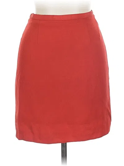 Pre-owned Georgiou Silk Skirt In Red