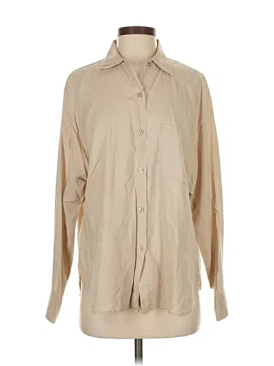 Pre-owned Z Supply Long Sleeve Button Down Shirt In Brown