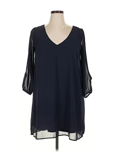 Pre-owned Lulus 3/4 Sleeve Blouse In Black