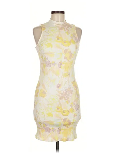 Pre-owned Ted Baker Cocktail Dress In Yellow