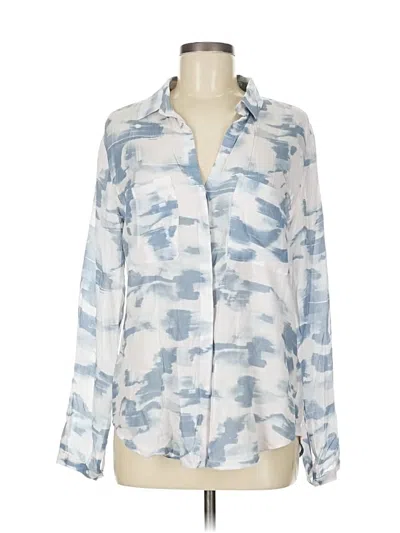 Pre-owned Cloth & Stone Long Sleeve Blouse In Blue