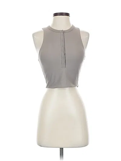 Pre-owned Ypb Tank Top Gray Halter Neckline Tops