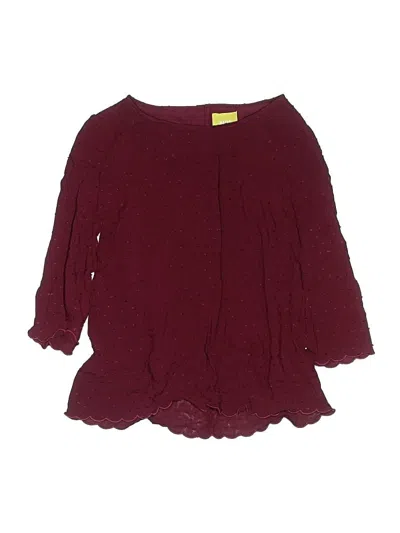 Pre-owned Marvel Kids' 3/4 Sleeve Blouse In Burgundy