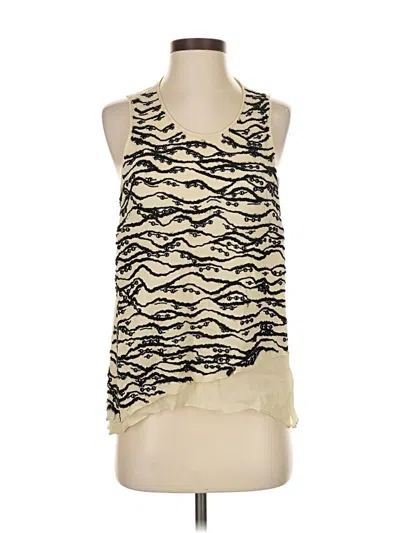 Pre-owned Lola And Sophie Sleeveless Blouse In White