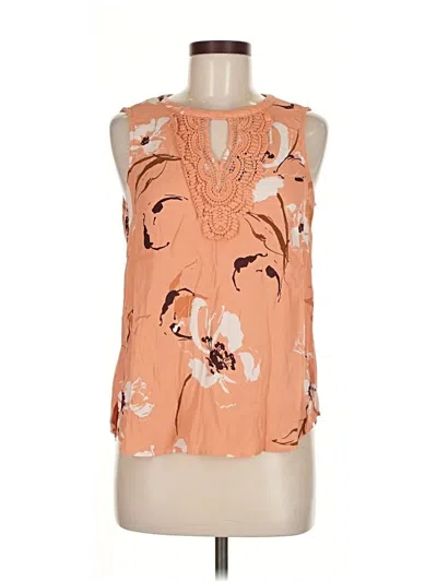Pre-owned Daniel Rainn Sleeveless Blouse In Orange