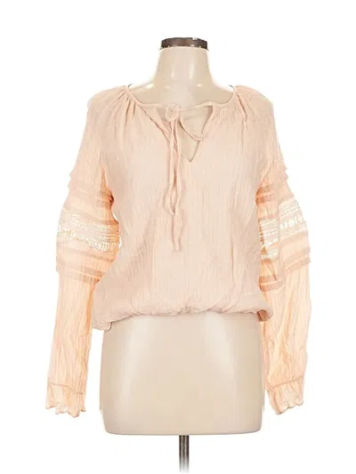 Pre-owned Blu Pepper Long Sleeve Blouse In Pink