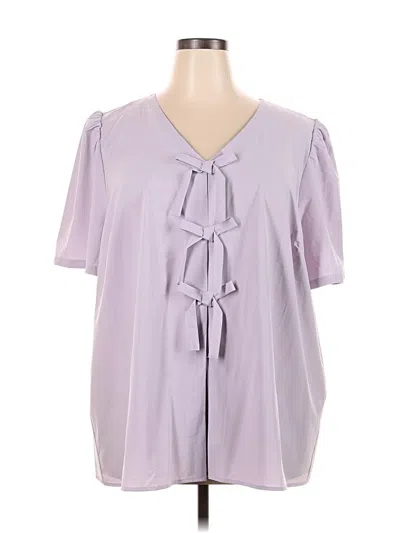 Pre-owned Naked Wardrobe Short Sleeve Blouse In Purple