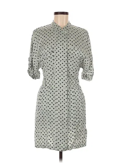 Pre-owned Equipment Casual Dress In Gray