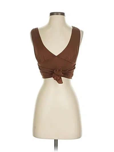 Pre-owned Urban Outfitters Sleeveless Blouse In Brown