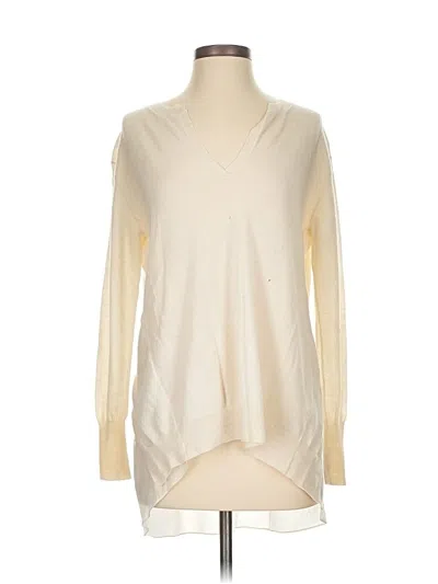 Pre-owned 3.1 Phillip Lim Long Sleeve Top Ivory V Neck Tops In White