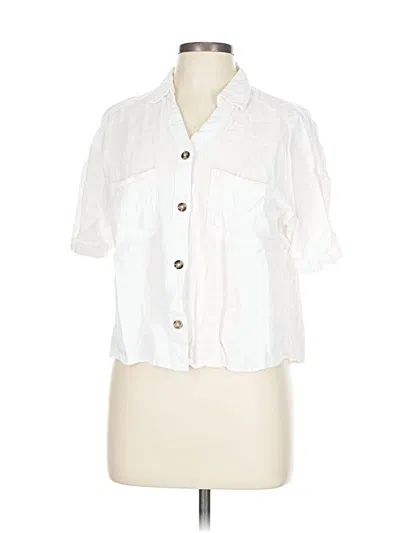 Pre-owned Weekend 3/4 Sleeve Button Down Shirt In White