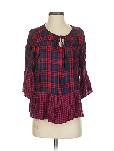 Pre-owned Skies Are Blue 3/4 Sleeve Blouse In Red