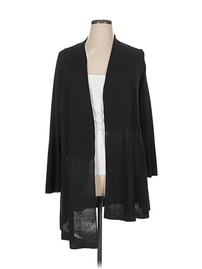 Pre-owned Anne Klein Cardigan Sweater In Black