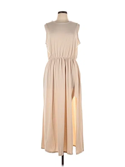 Pre-owned Unbranded Casual Dress In Brown