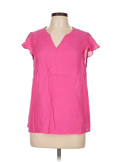 Pre-owned Nanette Lepore Short Sleeve Blouse In Pink
