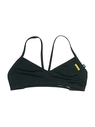 Pre-owned Arena Swimsuit Top Black Solid Pattern Swimwear