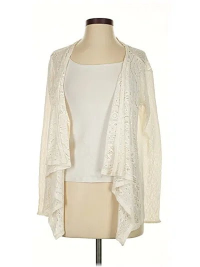 Pre-owned Hollister Cardigan Sweater In White