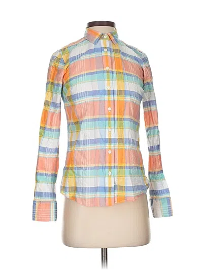 Pre-owned J.crew Factory Store Long Sleeve Button Down Shirt In Orange