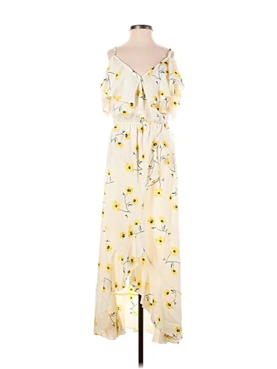 Pre-owned Blush Casual Dress In Yellow