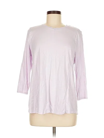 Pre-owned Jjill 3/4 Sleeve T-shirt In Purple
